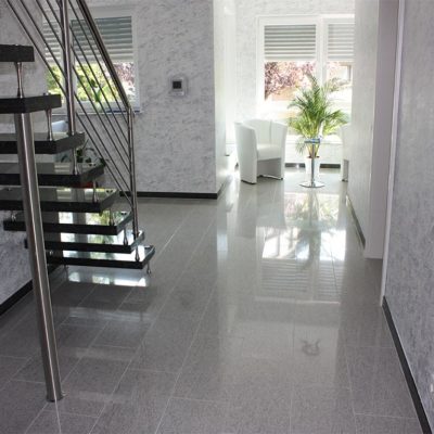 Treppe Treppenstufen Naturstein Marmor Optik Schwarz Glaenzend Wiebe