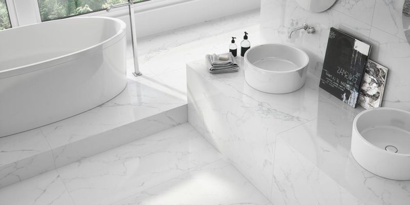 Modernes Badezimmer Bodenfliesen Design Weiss Marmor Wiebe Naturstein Modernes Badezimmer Bodenfliesen Design Weiss Marmor Wiebe Naturstein