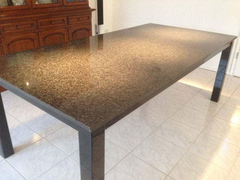 Naturstein Esstisch Stein Tischplatte Grau Wiebe