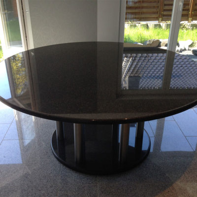 Naturstein Tisch Glaenzend Marmor Schwarz Wiebe