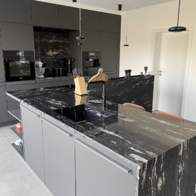 Cosmic Black Poliert Granit Arbeitsplatte Kueche Granitplatte Wiebe Naturstein Keramik