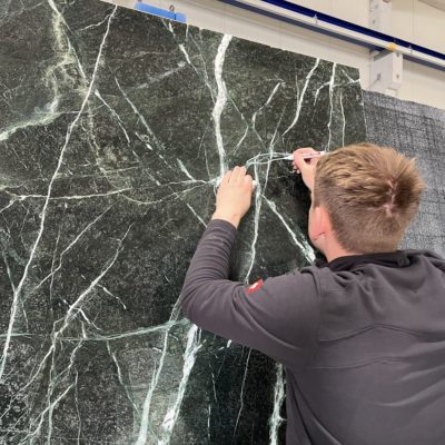 Produktion Marmorplatte