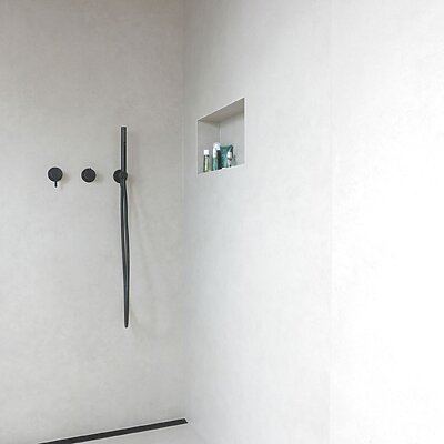 Dusche Mit Schwarzen Armaturen Natursteinwerk Wiebe Badplanung Naturstein