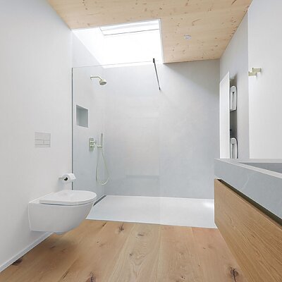 Walk In Dusche Große Platten Wiebe Naturstein Badezimmer Keramik Platten Grossformat Ohne Fugen Bad