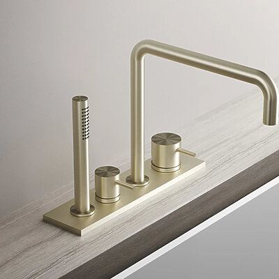 Como 26 Edelstahl Armatur Brushed Gold Vallone Gallery