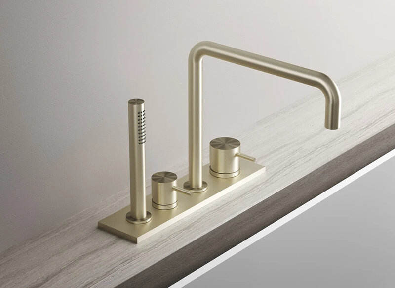 Como 26 Edelstahl Armatur Brushed Gold Vallone Gallery