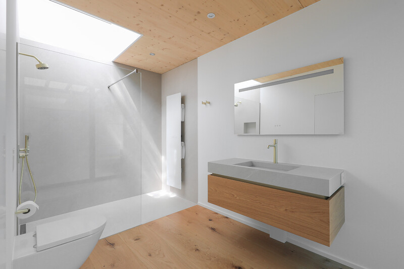 Badezimmer Keramik Walk-In Dusche Waschtisch Pacific Blanco