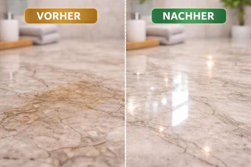 Vorher Nachher Vergleich Richtige Naturstein Reinigung