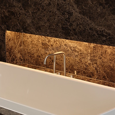 Badewannen Konstruktion Stein Badewanne Beleuchtete Nische.webp